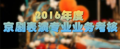 中国美女被操网站国家京剧院2016年度京剧表演专业业务考...